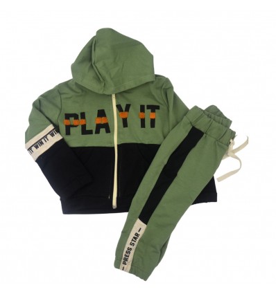 sudadera bebé play it verde