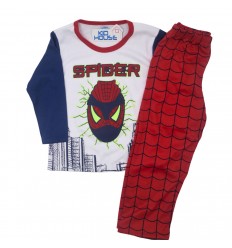 Pijama de dos piezas buso manga larga y pantalón largo. spider