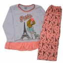 Pijama de dos piezas buso manga larga y pantalón largo. Paris