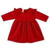 Vestido para niña manga larga en color rojo.