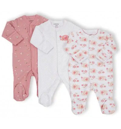 Set de 3 pijamas para bebé - elefante