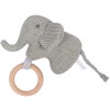 Sonajero tejido con agarradera - elefante