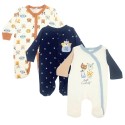 Set de 3 pijamas para bebé - animalitos