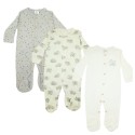 Set de 3 pijamas para bebé - elefantes