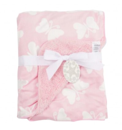 Cobertor para bebé con estampado de mariposas