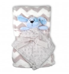 Cobertor para bebé con estampado y muñeco de apego