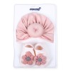 Turbante para bebé y medias rosa
