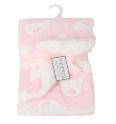 Cobertor osito - rosado