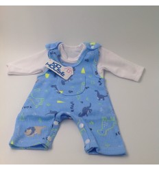 Conjunto de overol para prematuro dino