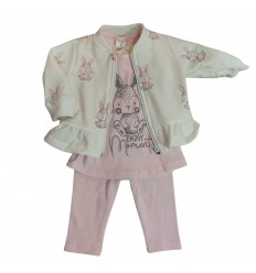 conjunto 3 piezas coneja rosa