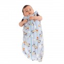sleeping para bebe cebras azul
