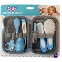 Kit para el cuidado del bebé color azul.