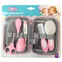 kit para el cuidado del bebé color rosado