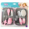 kit para el cuidado del bebé color rosado