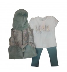 Conjunto chaleco peludo-legis