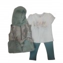 Conjunto chaleco peludo-legis