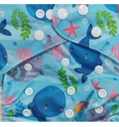 pañal ecológico para bebé peces