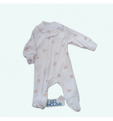 Pijama blanco-ovejas