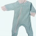 Pijama para prematuro verde- corazones