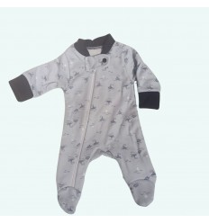 pijama para prematuro azul-barco