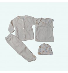 Conjunto para bebé prematuro beich oso