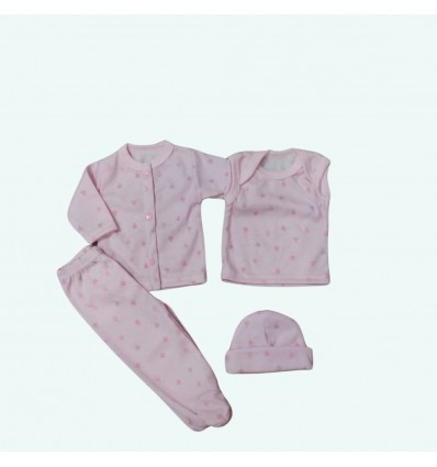 conjunto para bebé prematuro rosado globos