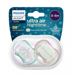 chupos avent ultra air nighttime de 0-6 meses