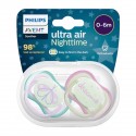 chupos avent ultra air nighttime de 0-6 meses