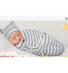 Manta para bebé prematuro y gorro