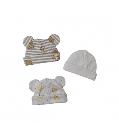 Set x 3 Gorros para bebé prematuro