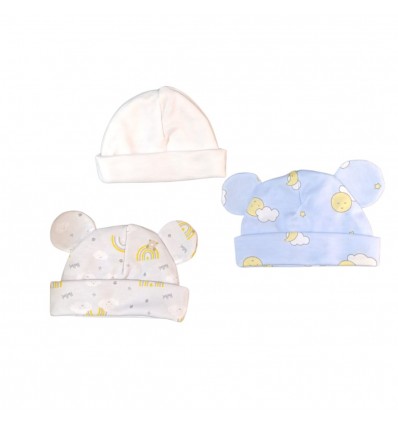 Set x 3 gorros para bebé prematuro