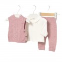 Conjunto 3 piezas tejido, rosado, mayoral