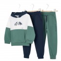 Sudadera con 2 pantalones, verde x azul, mayoral