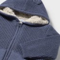 Chaqueta tejida forrada en borrego, azul mayoral