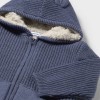 Chaqueta tejida forrada en borrego, azul mayoral