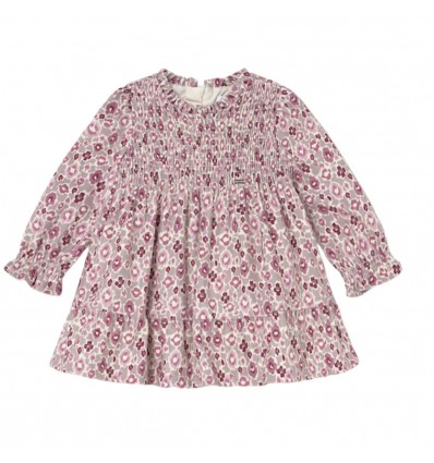 Vestido en terciopelo flores, mayoral