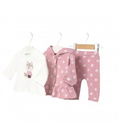 Conjunto 3 piezas rosado - mayoral
