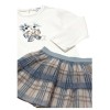 Conjunto 3 piezas con falda, azul - mayoral