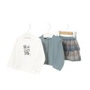 Conjunto 3 piezas con falda, azul - mayoral