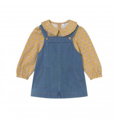 Vestido en jean y camisa manga larga - mayoral