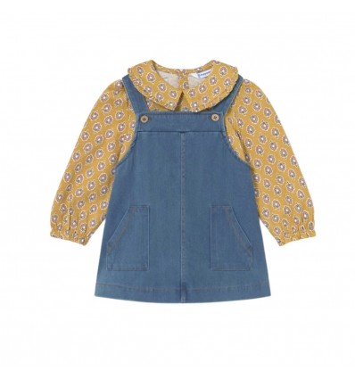 Vestido en jean y camisa manga larga - mayoral