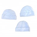 Set x 3 gorros para bebé prematuro extremo azul