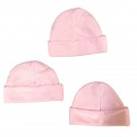 Set x 3 gorros para bebé prematuro extremo rosado