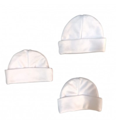 Set x 3 gorros para bebé prematuro extremo blanco