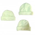 Set x 3 gorros para bebé prematuro extremo verde