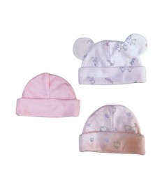 Set x 3 gorros para bebé prematuro pollitos