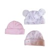Set x 3 gorros para bebé prematuro pollitos