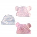 Set x 3 gorros para bebé prematuro corazones