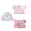 Set x 3 gorros para bebé prematuro corazones