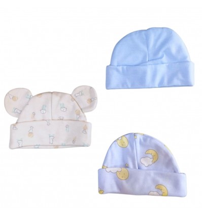 Set x 3 gorros para bebé prematuro animalitos